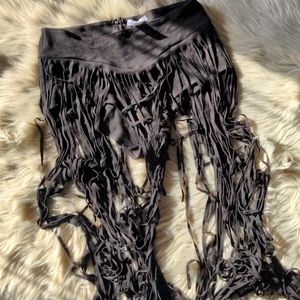 Black fringe rave bottom